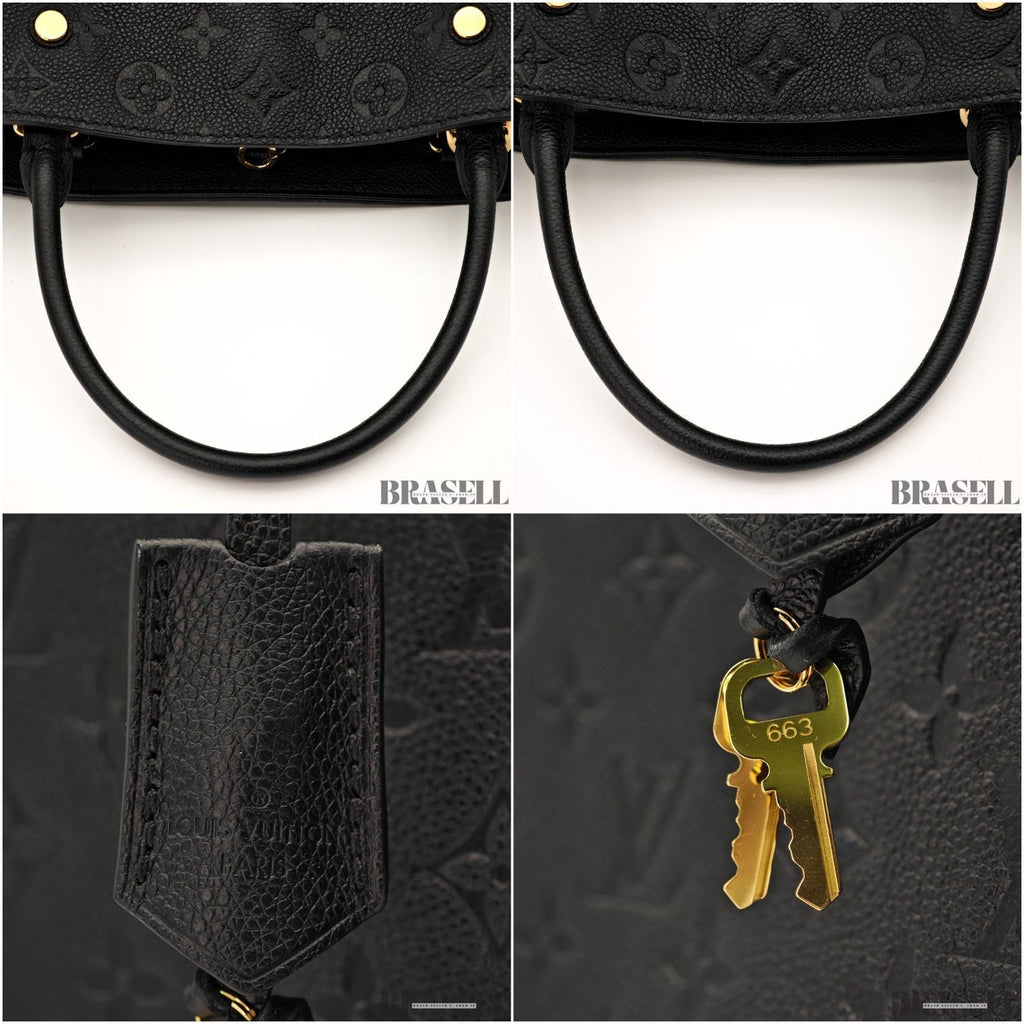 Louis Vuitton Montaigne BB M41048 Monogram Empreinte Black Handbag Bag Women