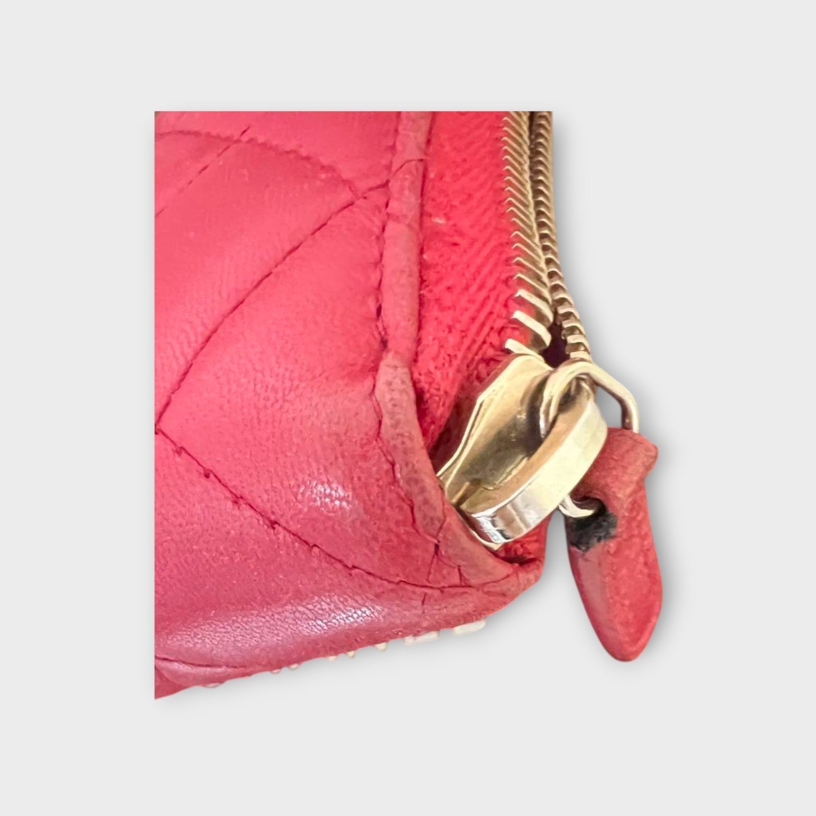 Chanel Matelassé L-Gusset Zip Around Wallet