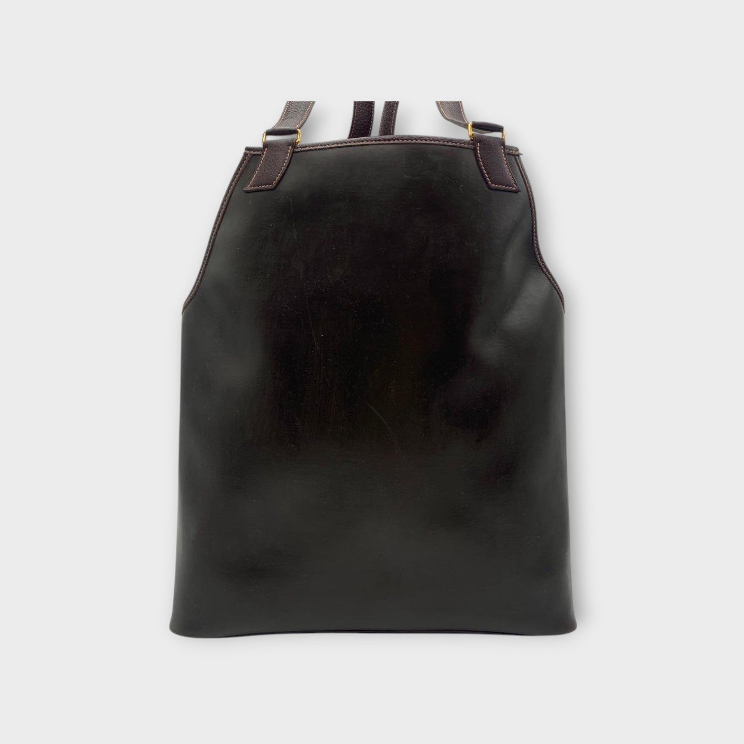 Hermès Jardinière PM Amazonia Rubber Resin Canvas F Stamp Shoulder Bag Black 【A】