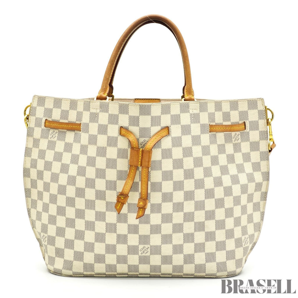 LOUIS VUITTON Girolata N41579 Damier Azur Bucket Handbag Ivory Women’s