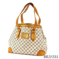 Louis Vuitton Damier Azur Hampstead MM N51206 Tote Bag Large White Brown