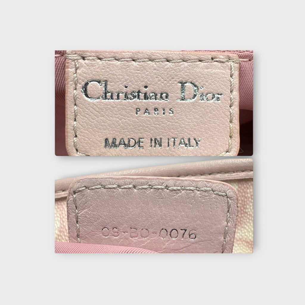 Christian Dior Romantic Trotter Handbag Tote Bag Leather PVC Pink 【B】