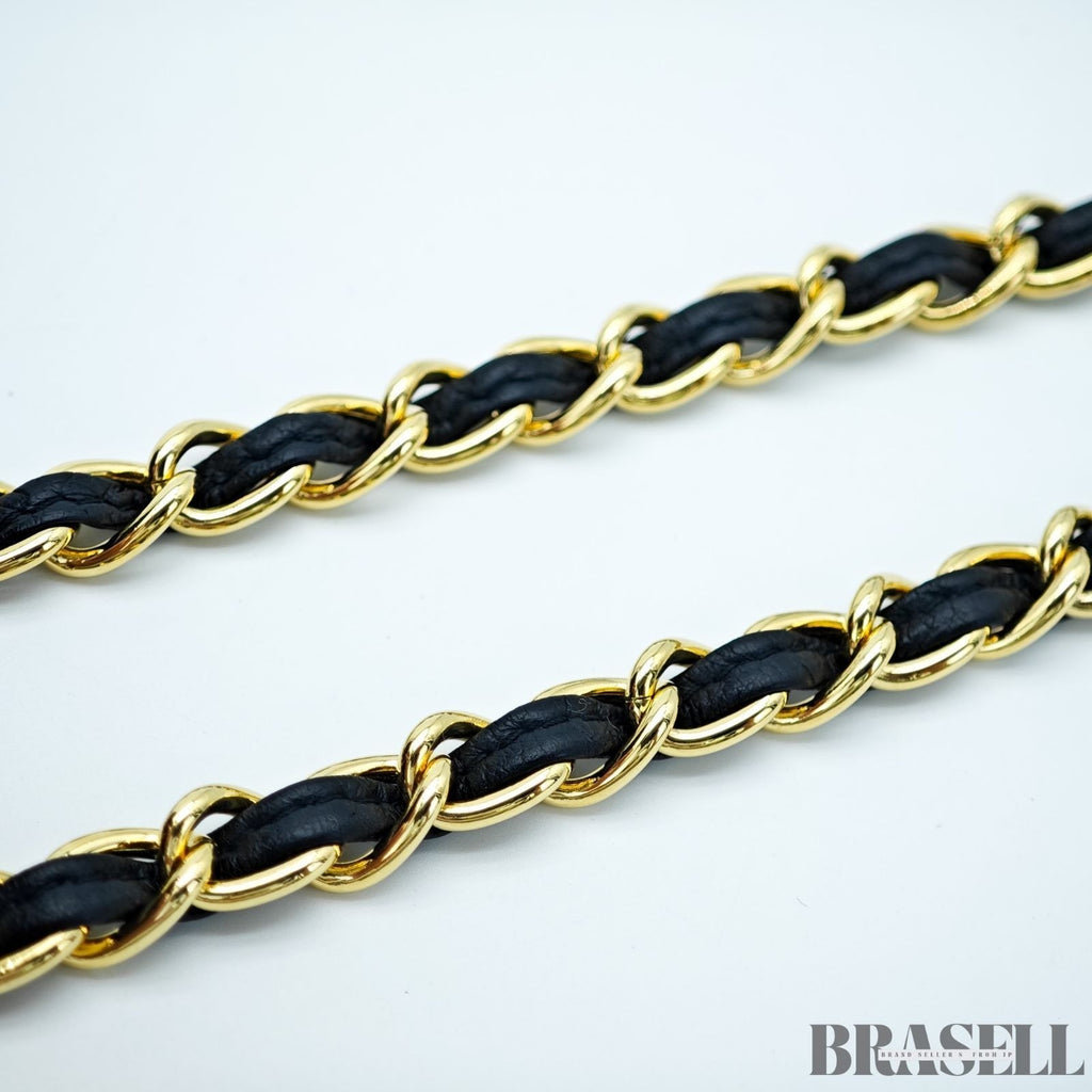 Chanel Chain Shoulder Diana Lambskin Shoulder Bag Flap Compact Black Women