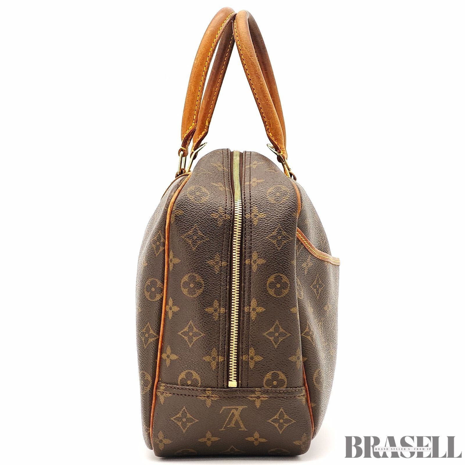 Louis Vuitton Monogram Deauville Handbag M47270 Bag Large Capacity Brown Unisex