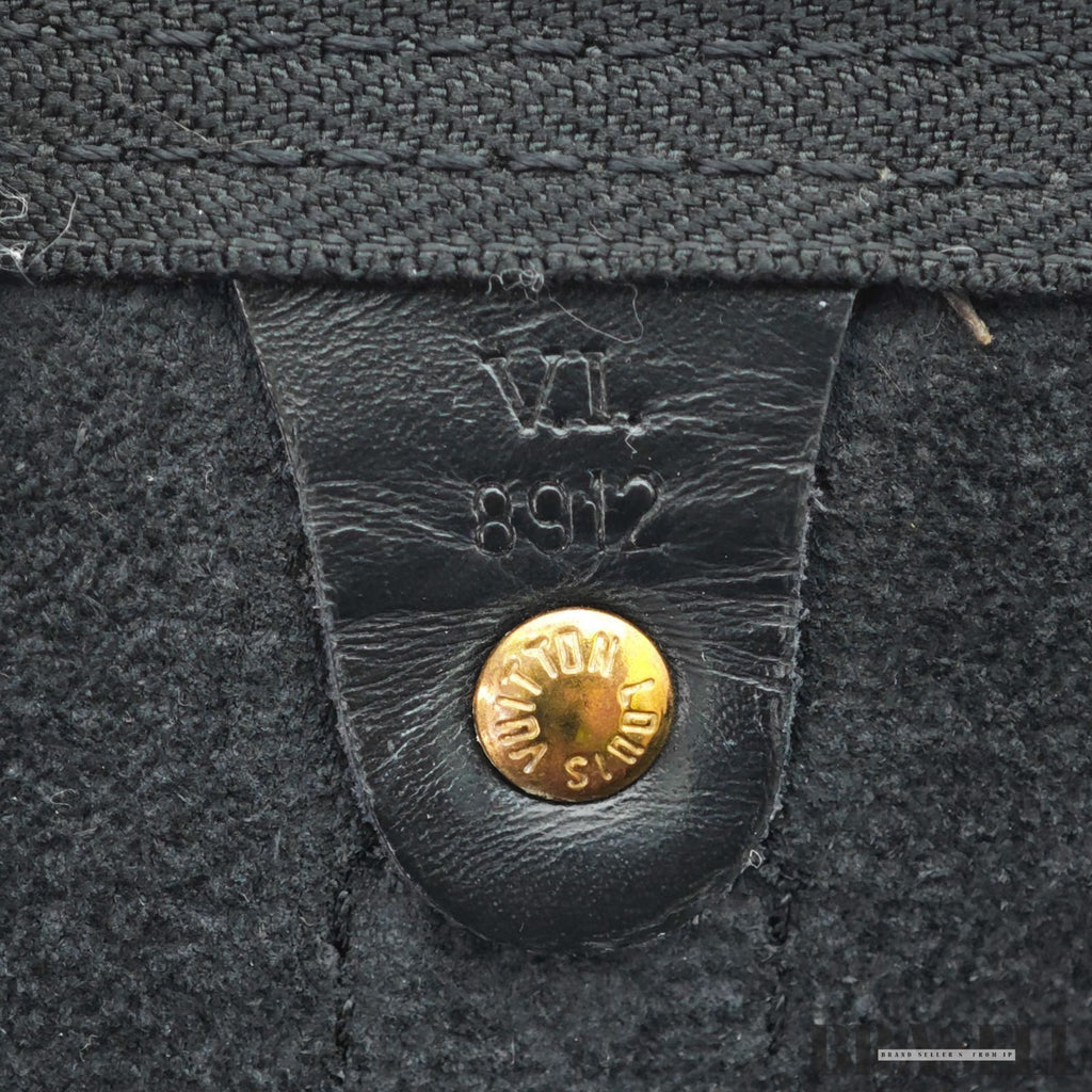Louis Vuitton Epi Keepall 55 Black Embossed Logo Boston Bag M59142 Epi Leather