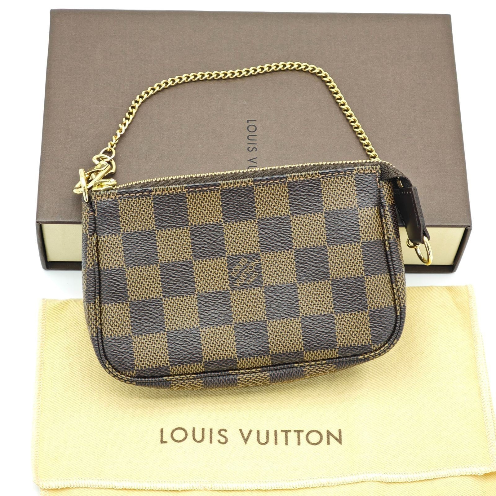 Louis Vuitton Damier Mini Pochette Accessoires Bag Brown Women’s N58009