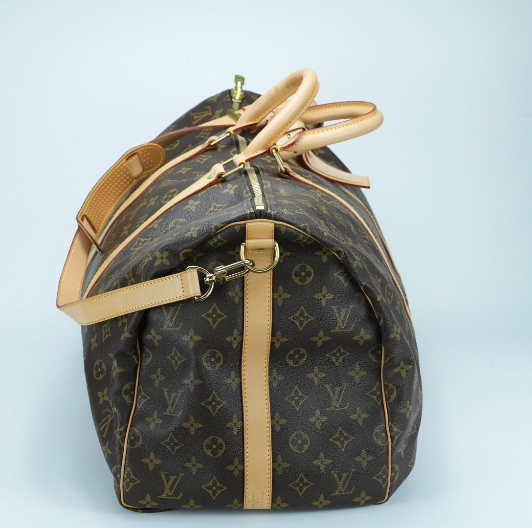 LOUIS VUITTON Keepall 55 M41416 Boston Bag Travel Bag Brown Large Capacity