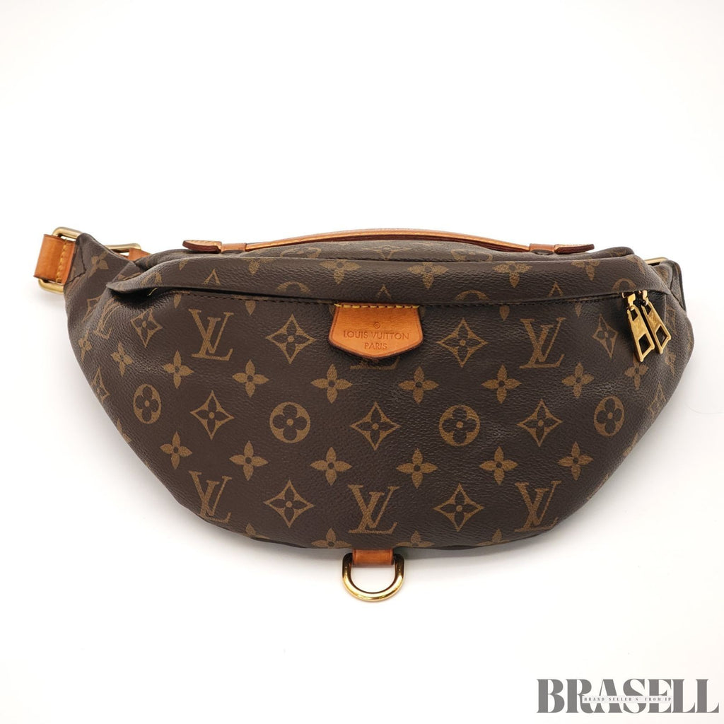 LOUIS VUITTON Monogram Bum Bag Canvas M43644 Brown Crossbody Bag Auth