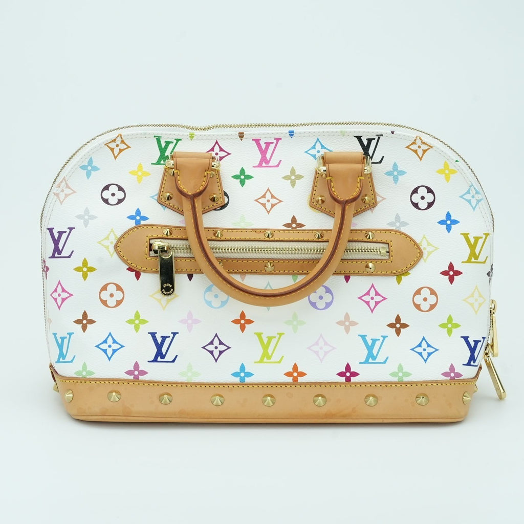 LOUIS VUITTON Multicolore Alma M40443 Handbag Blanc White Women's