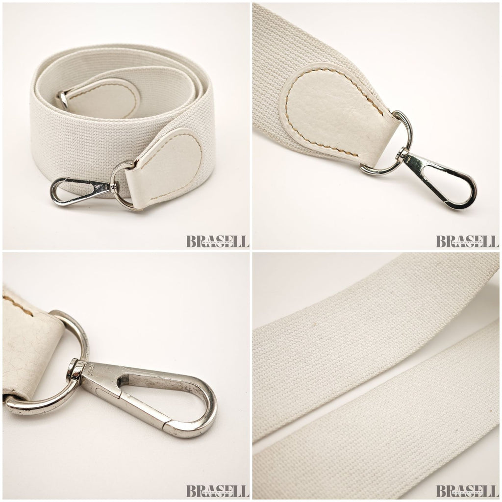 Hermes Evelyne I PM Taurillon Clemence Shoulder Bag White Unisex Silver Hardware