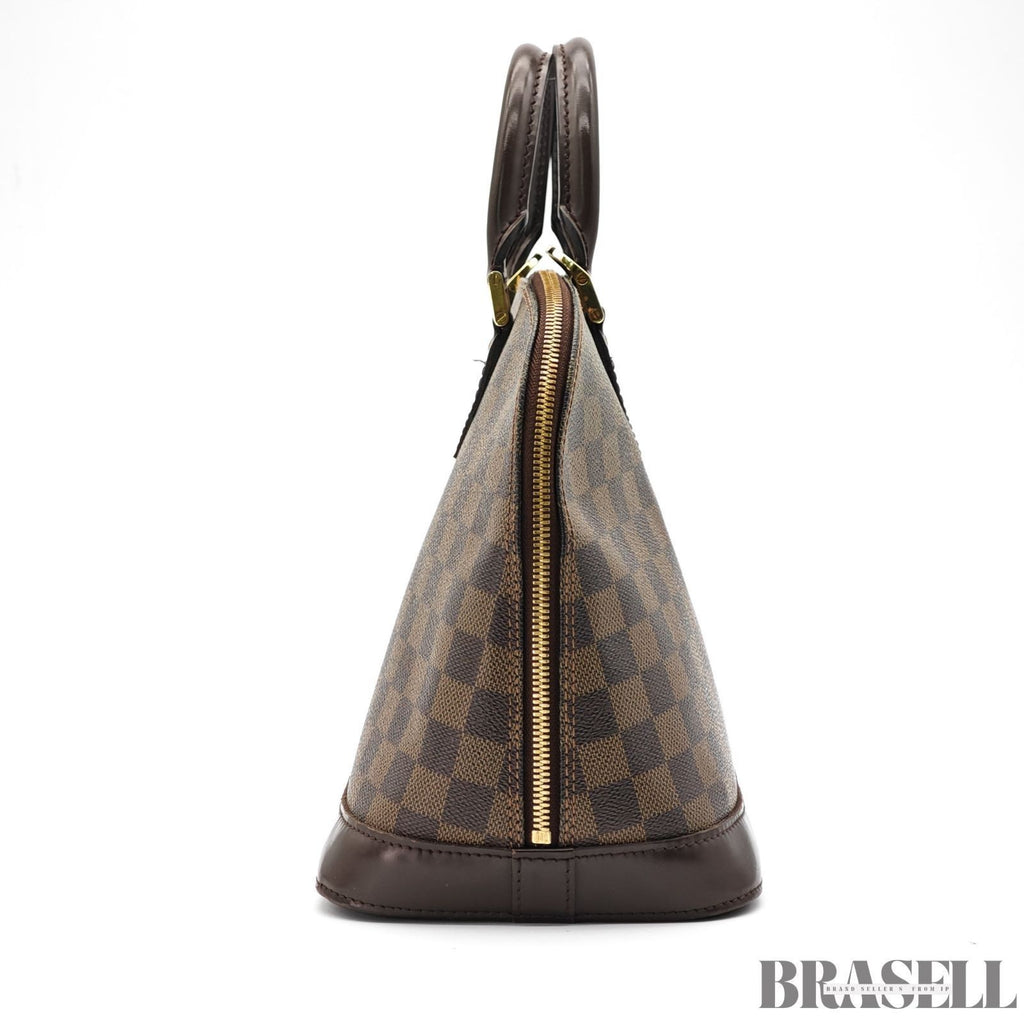 LOUIS VUITTON Alma Handbag Tote Bag Damier Ebene Canvas Brown N53151