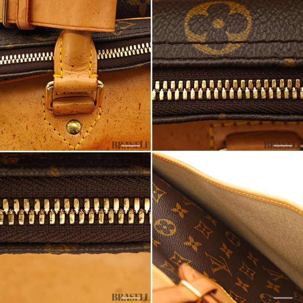 Louis Vuitton Alize 24 Heures Monogram M41399 2way Handbag Shoulder Bag Brown