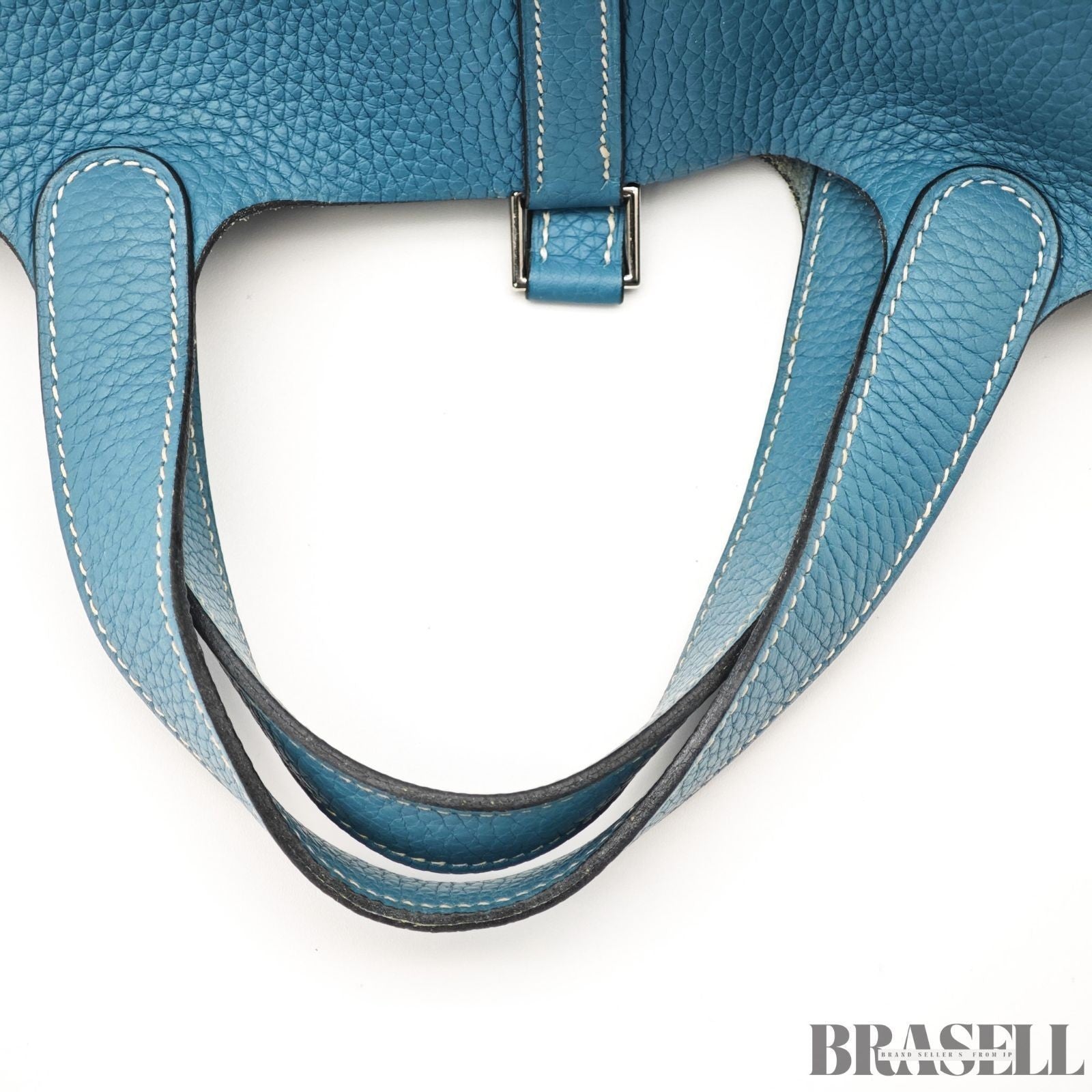 Hermes Picotin Blue Jean Taurillon Bag Tote Bag Bucket Bag Blue Silver Hardware