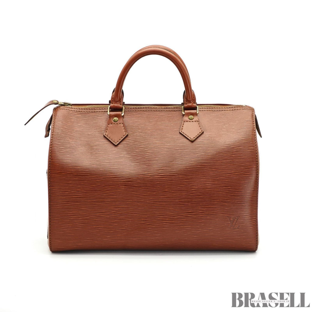 Borsa a mano Louis Vuitton Epi Speedy 30 marrone M43003 in pelle marrone da...