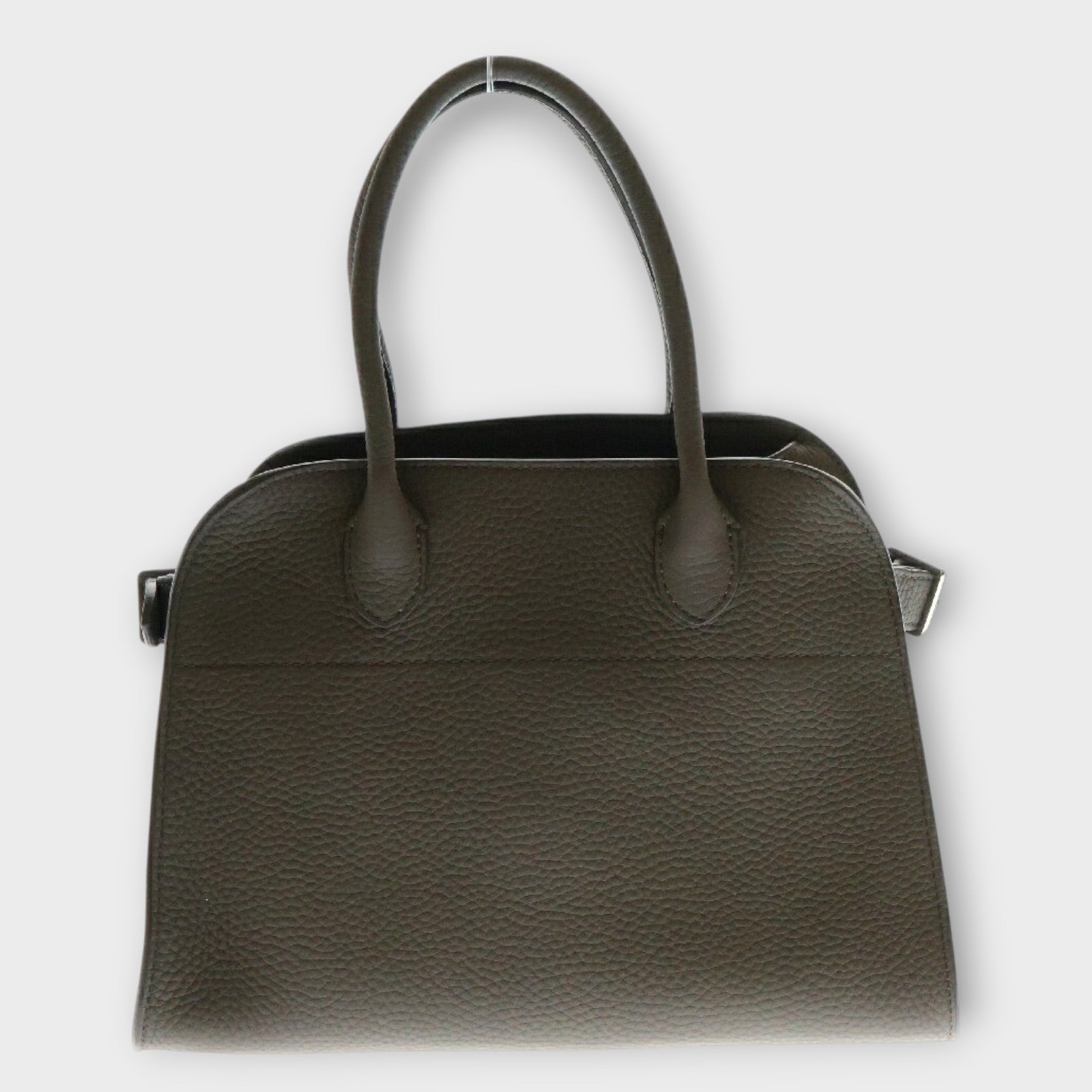 THE ROW Margaux 10 Gray with Silver Hardware 2-Way Handbag