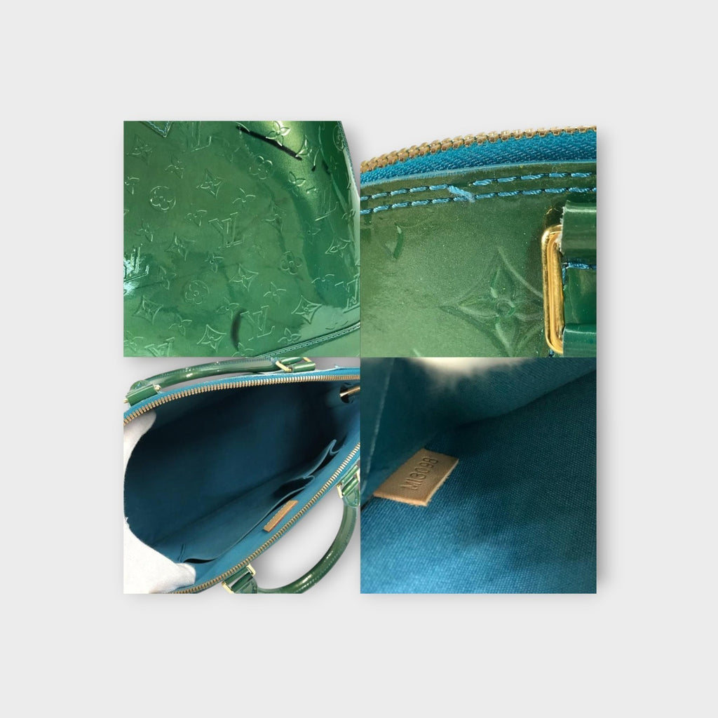 Louis Vuitton Handbag Tote Bag Alma GM M93628 Monogram Vernis Green 【B】