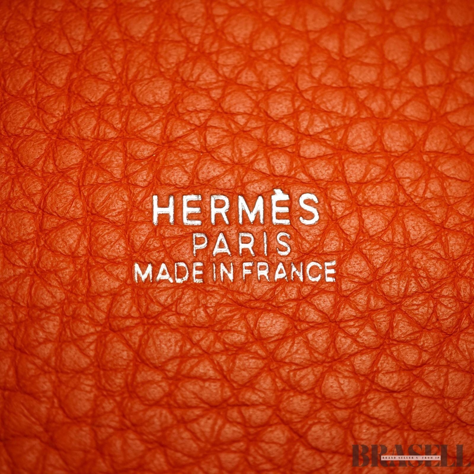 HERMES Picotin Lock MM Tote Bucket Bag Handbag Leather Orange Taurillon Clemence