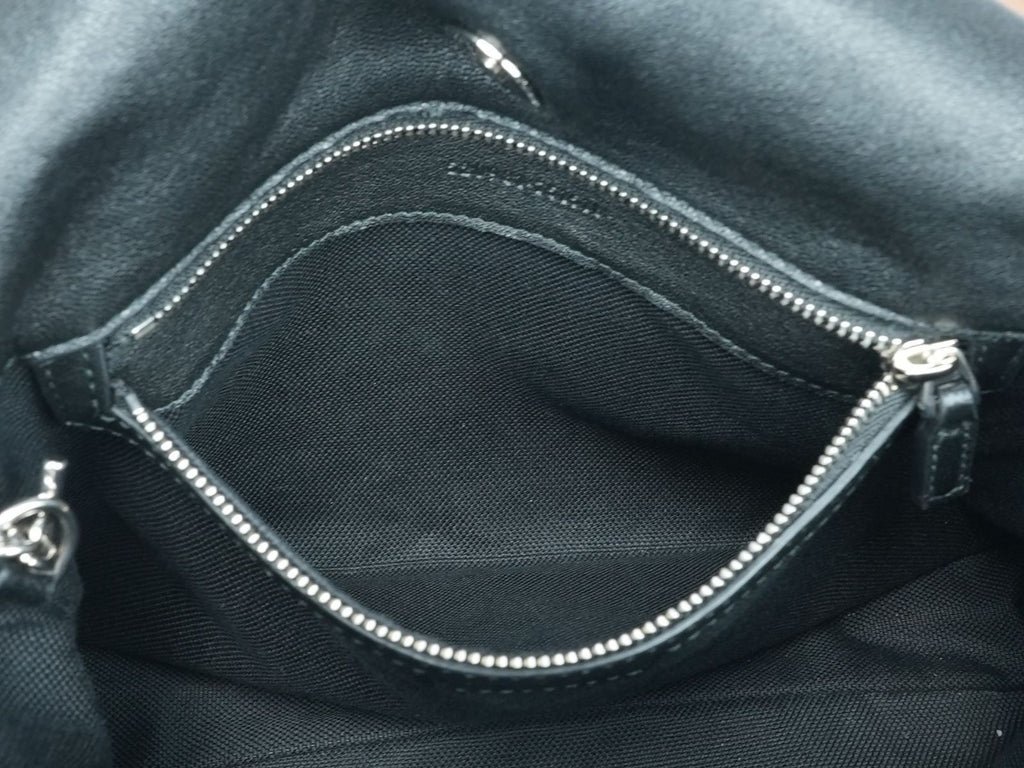 GUCCI Blondie Tote Bag 751518 Black Leather 2-Way Chain Shoulder Bag