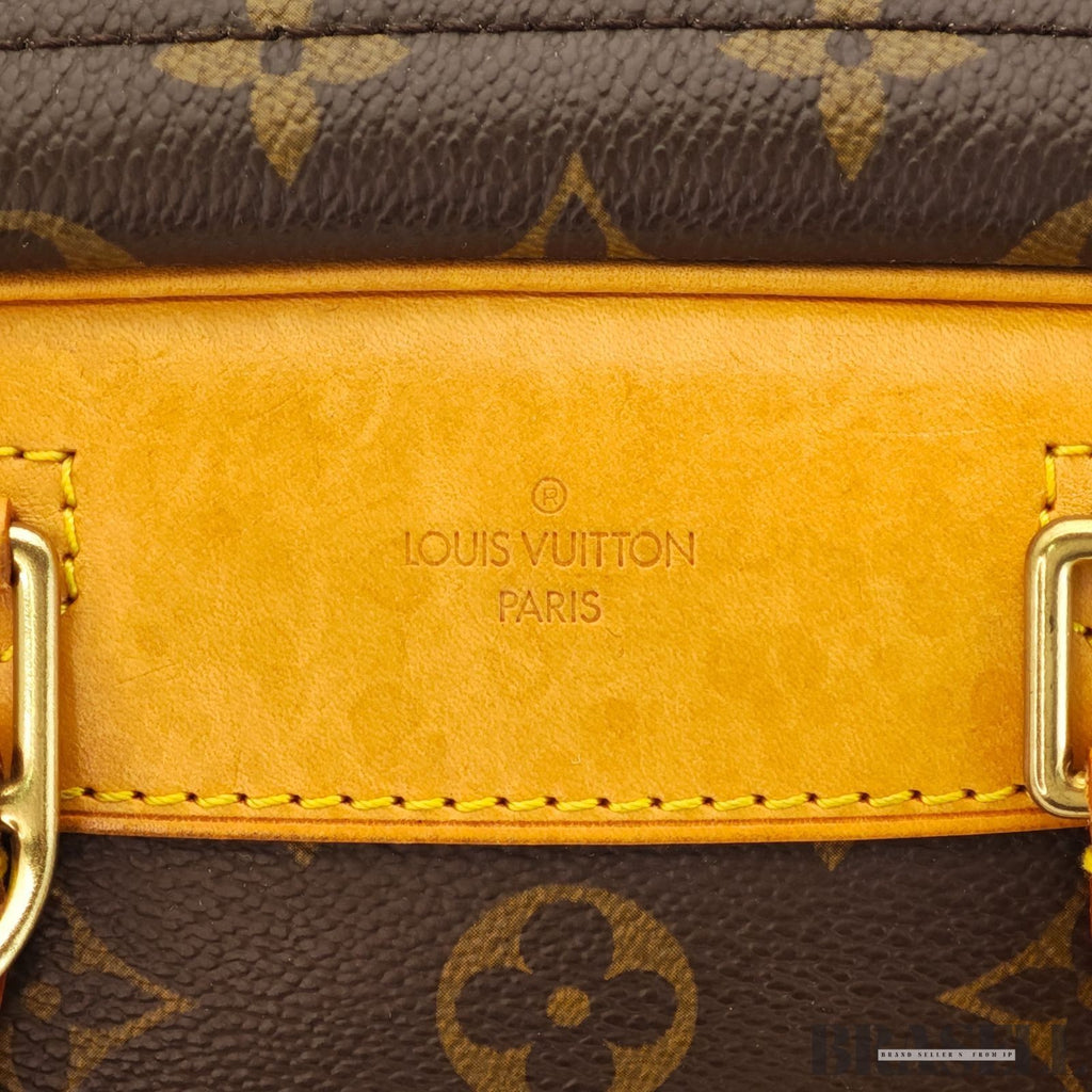 Louis Vuitton Trouville Monogram Handbag M42228 Tote Bag Brown PVC Leather Women