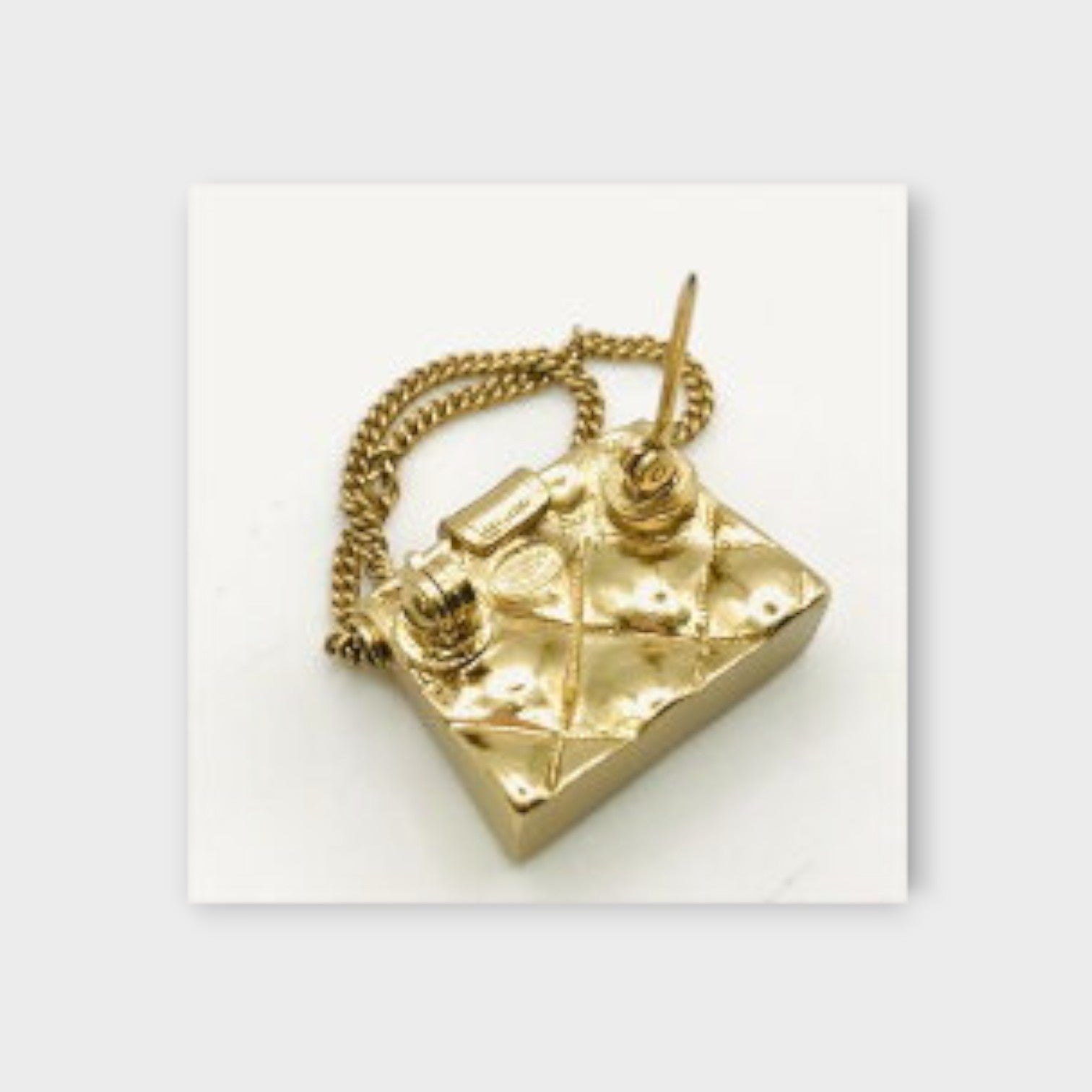 Chanel Coco Mark Matelassé Bag Motif Double Chain Gold【A】