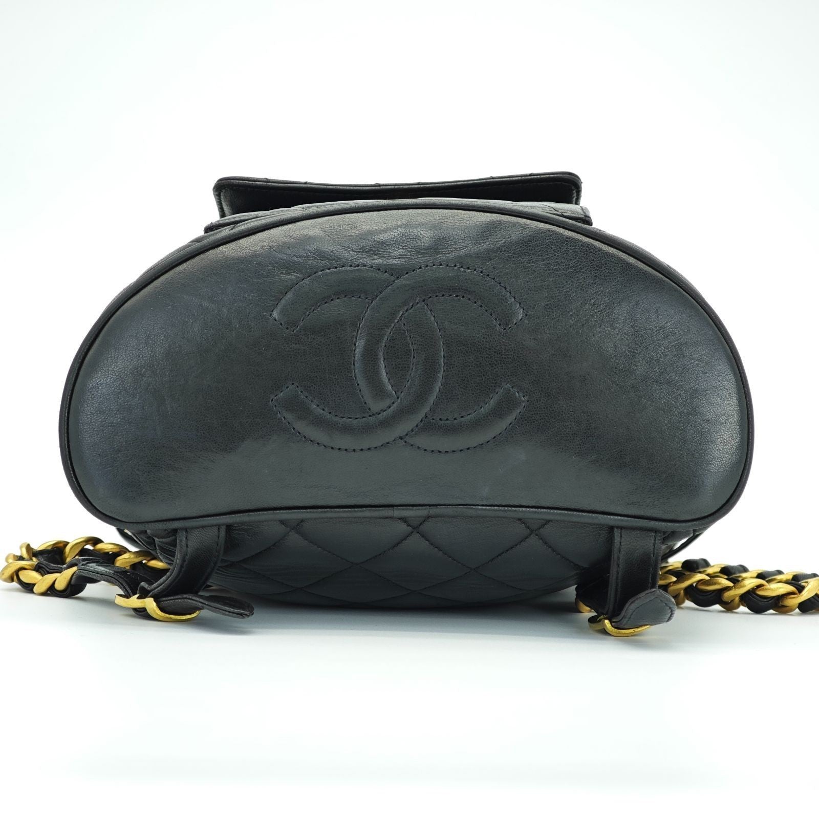CHANEL Matelasse Bag Backpack Black Women's
