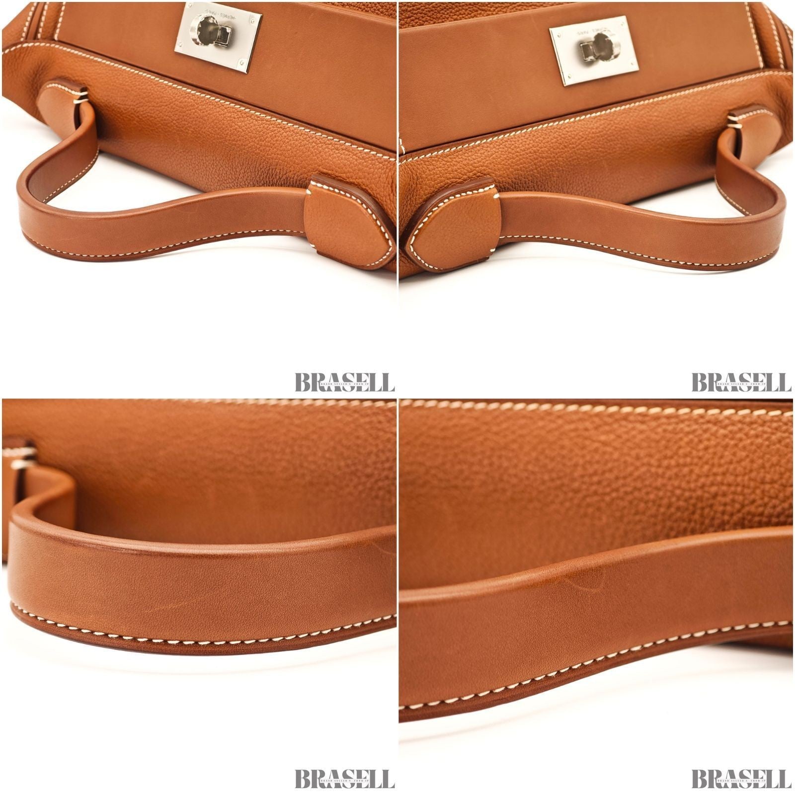 Hermes Sac 24/35 Handbag Top Handle Bag Brown Taurillon Maurice Swift Leather