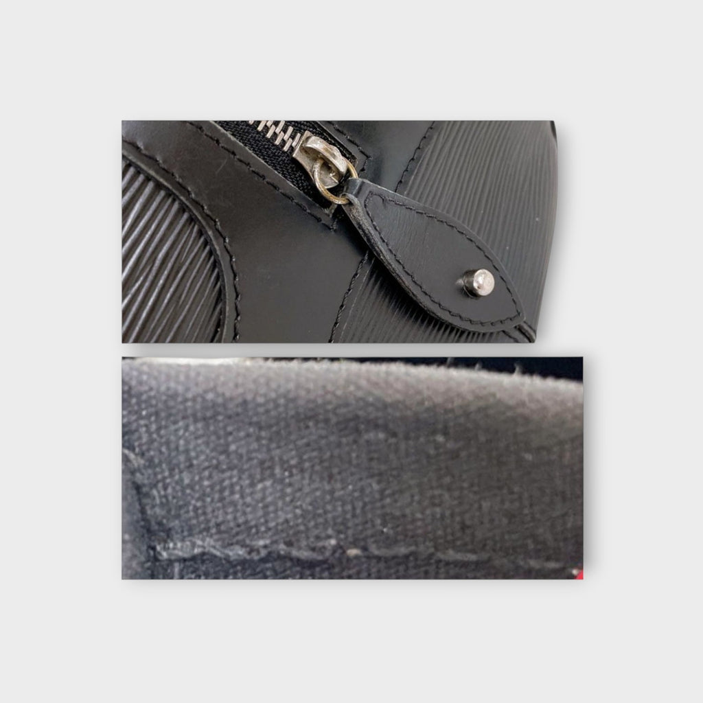 Louis Vuitton Epi Bowling Montaigne PM 2WAY Handbag Shoulder Bag Black Leathe【A】