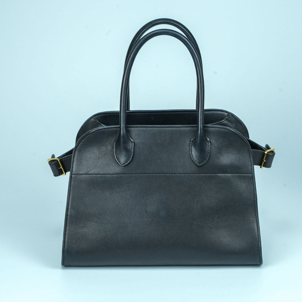 THE ROW Margaux 10 Saddle Leather 2-Way Handbag Shoulder Bag