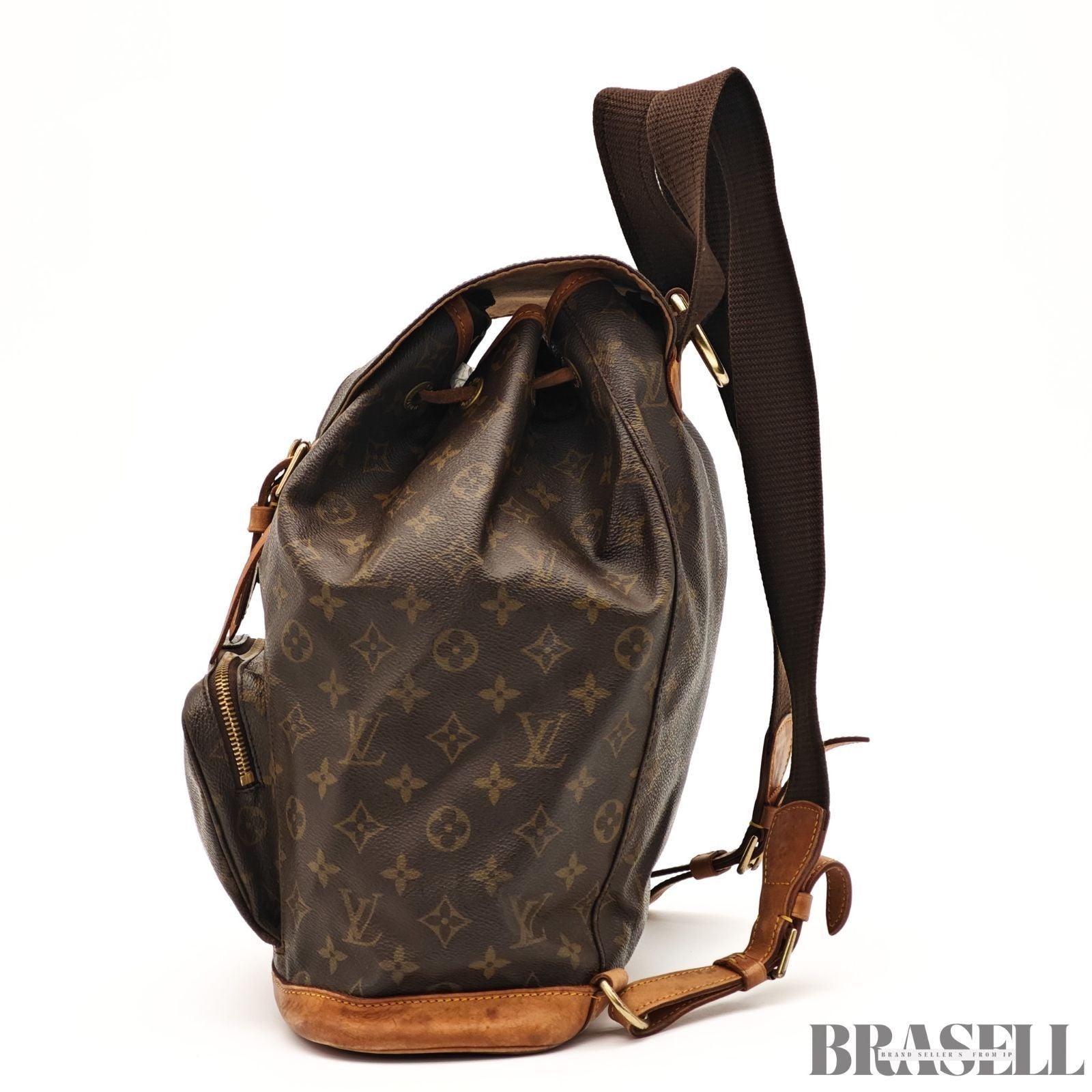 LOUIS VUITTON Montsouris M51135 Monogram Backpack Brown Women’s
