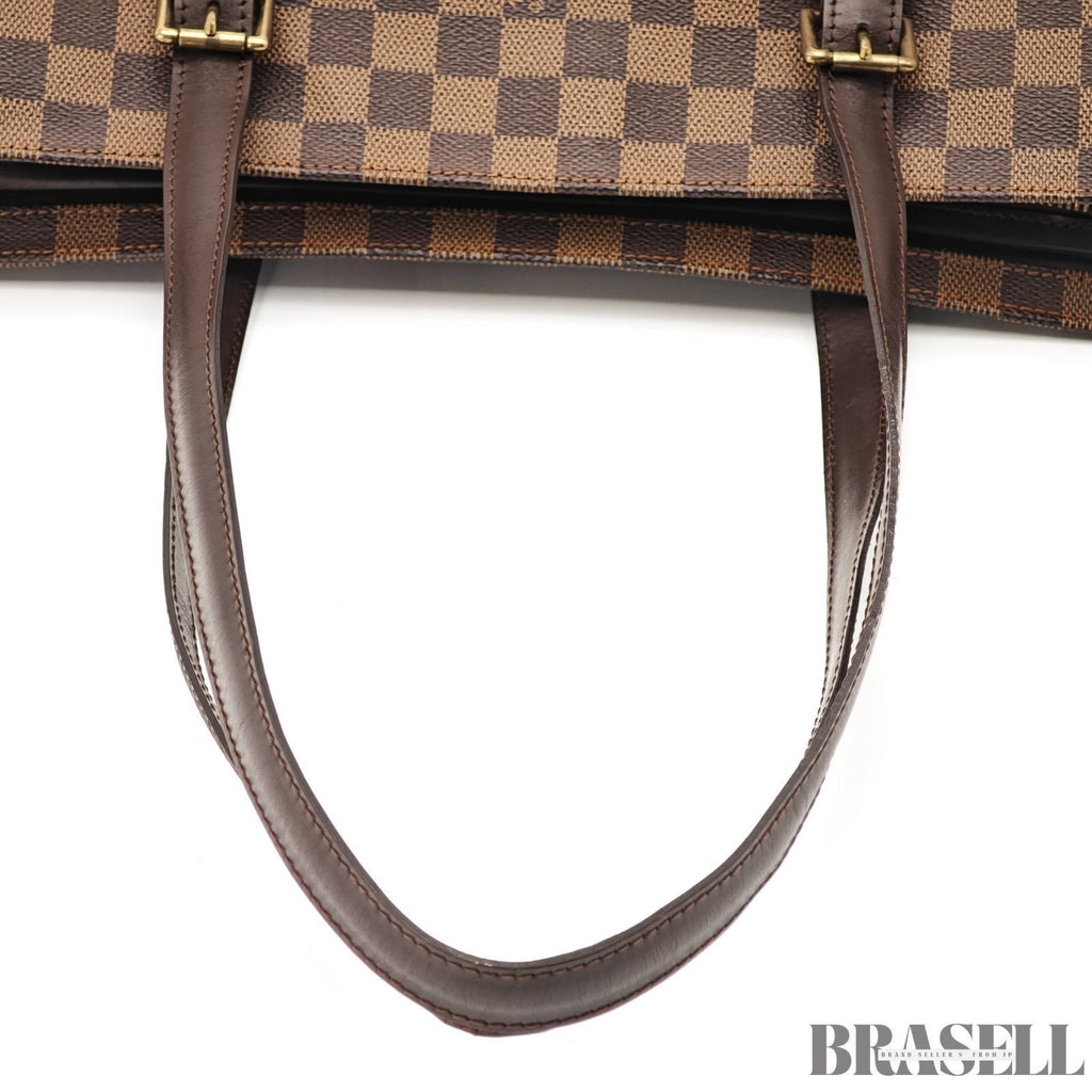 LOUIS VUITTON Chelsea Shoulder Tote Bag Damier Leather Canvas Brown N51119