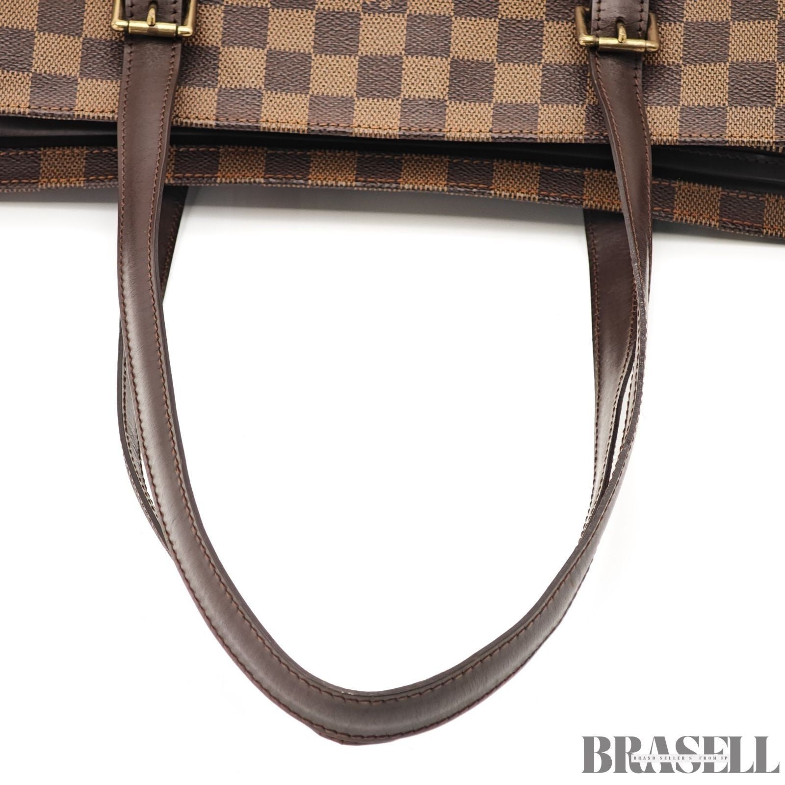 LOUIS VUITTON Chelsea Shoulder Tote Bag Damier Leather Canvas Brown N51119