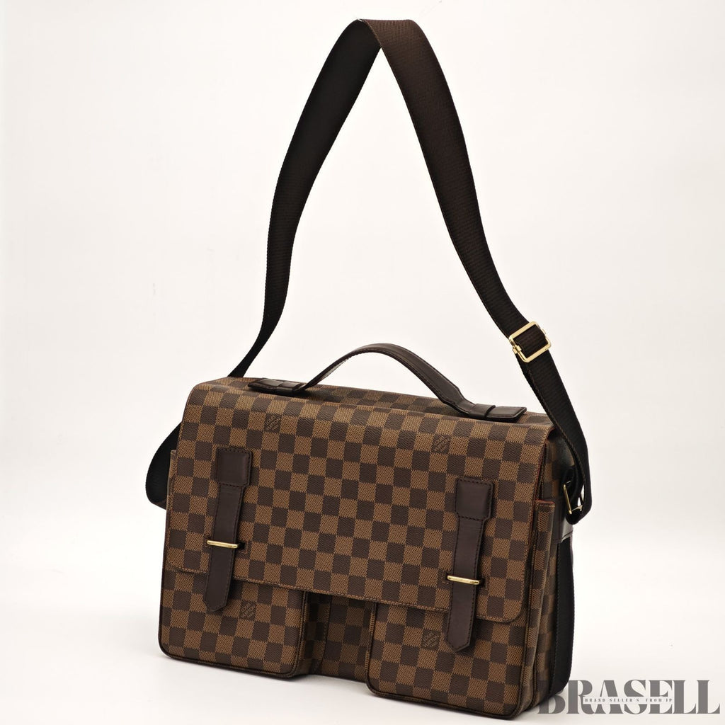 Louis Vuitton 2way Handbag Shoulder Bag N42270 Broadway Damier Ebene Brown