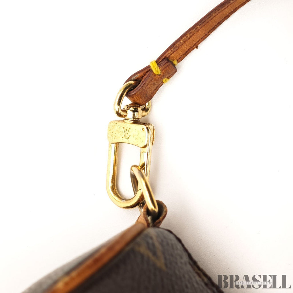 LOUIS VUITTON Papillon 30 M51385 Mini Boston Handbag Brown Monogram Canvas Pouch