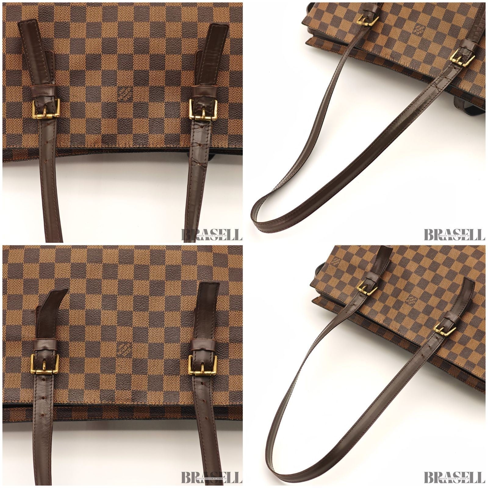Louis Vuitton Chelsea N51119 Handbag Tote Bag Horizontal Large Capacity Brown