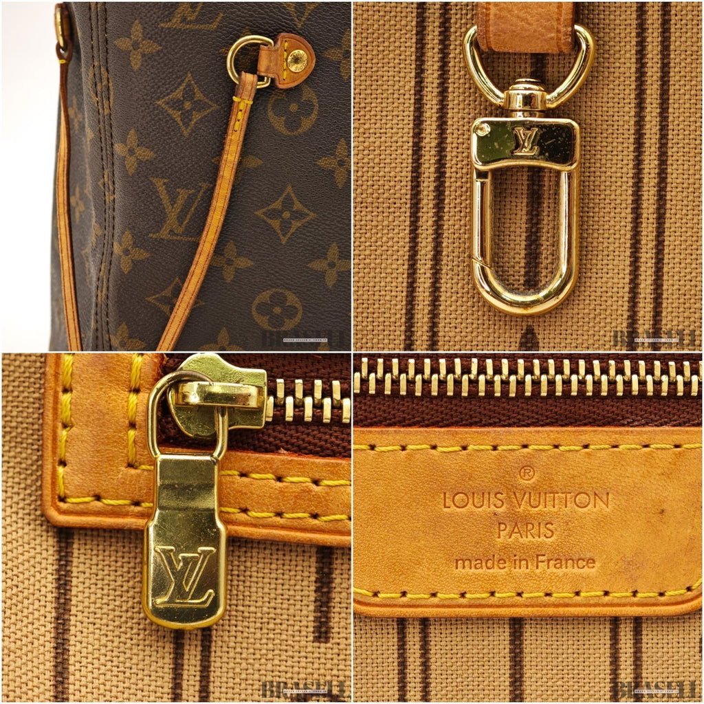 LOUIS VUITTON Neverfull MM Monogram Canvas Tote Bag M40156 France Made VI0078