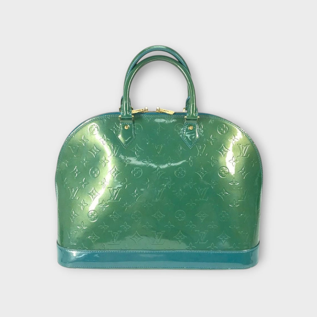 Louis Vuitton Handbag Tote Bag Alma GM M93628 Monogram Vernis Green 【B】