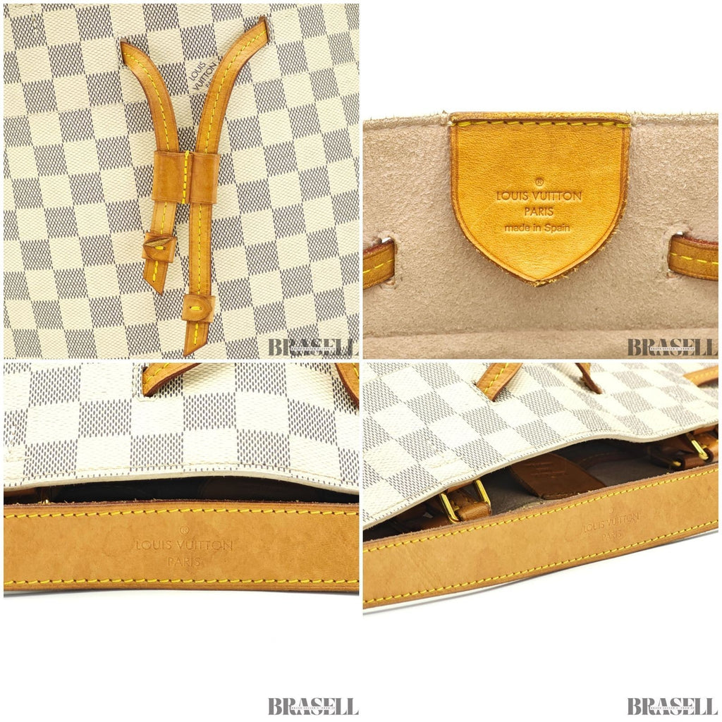 LOUIS VUITTON Girolata N41579 Damier Azur Bucket Handbag Ivory Women’s