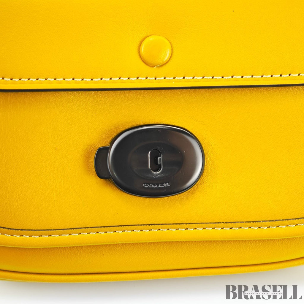 COACH Tabby Messenger Bag Shoulder Bag Flap Compact Yellow Women's