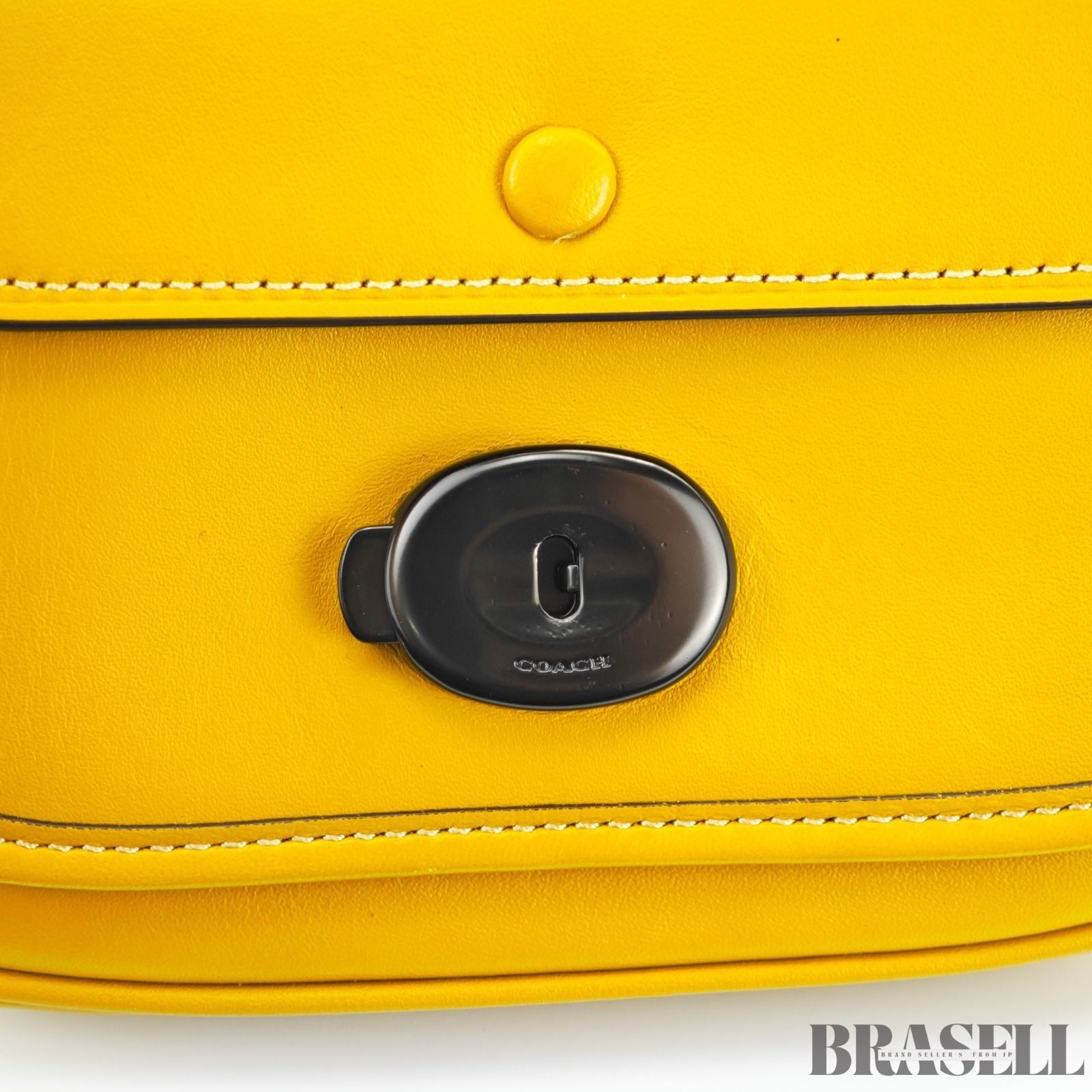 COACH Tabby Messenger Bag Shoulder Bag Flap Compact Yellow Women's
