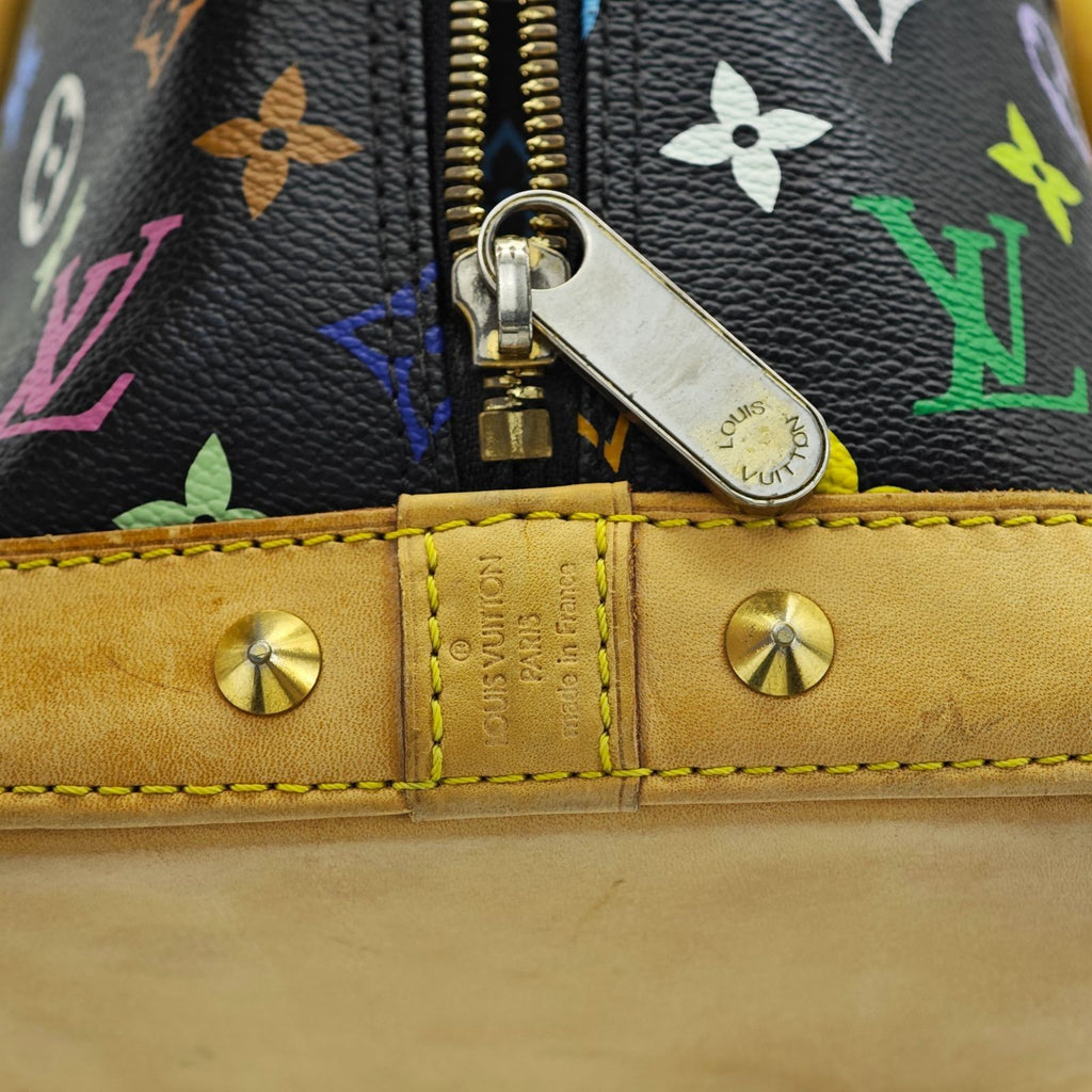 Louis Vuitton Monogram Multicolor Alma Handbag Noir M92646