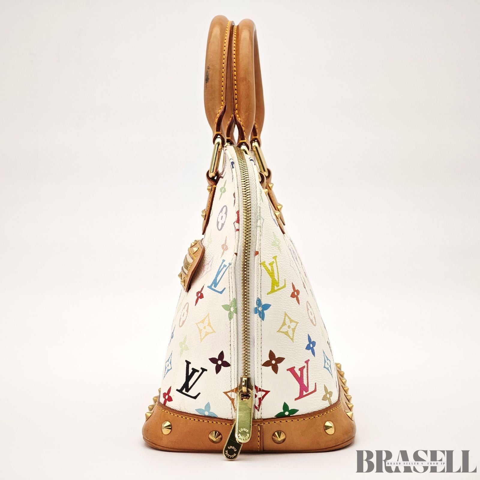 Louis Vuitton Alma Multicolor M92647 Tote Bag Handbag Colorful White Blanc