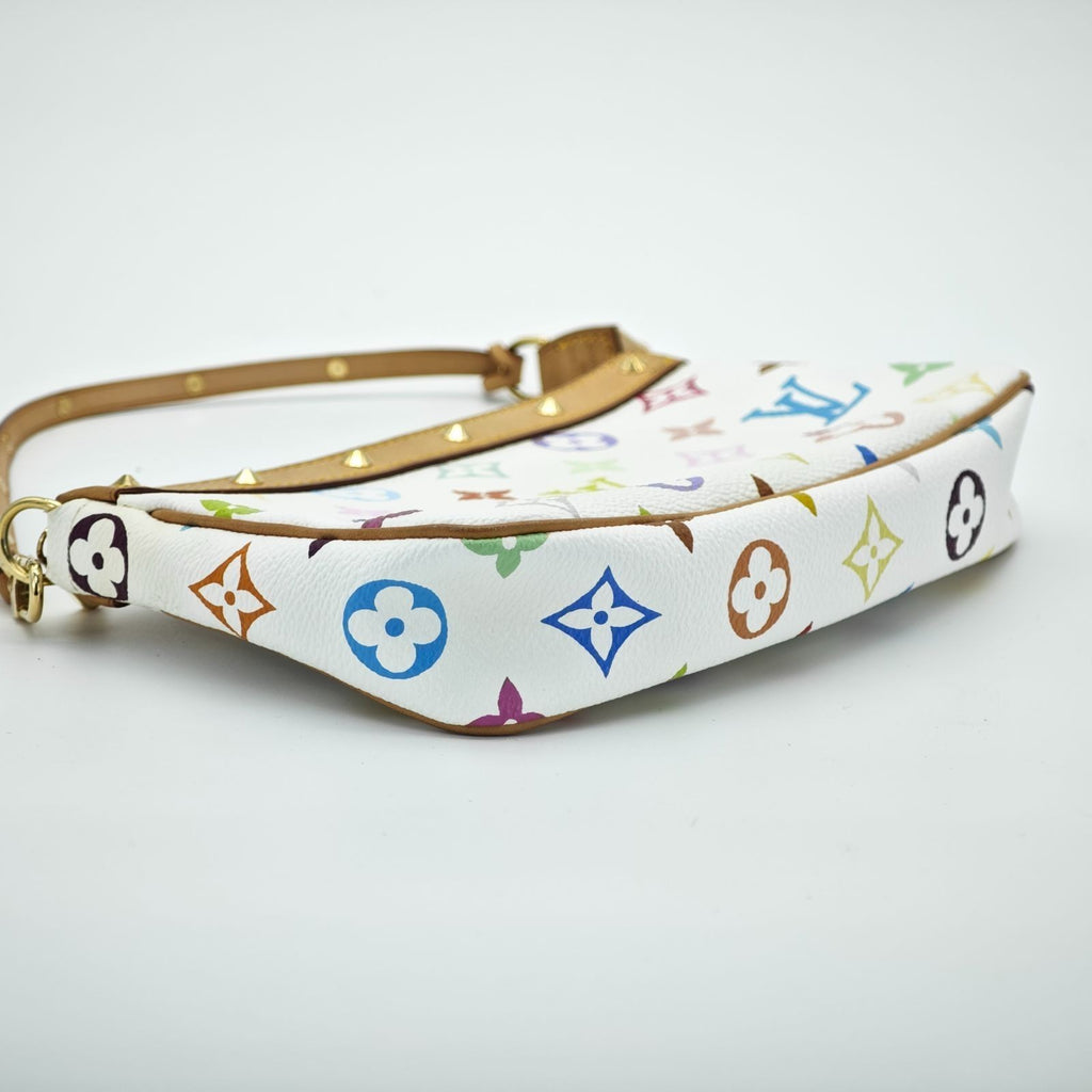LOUIS VUITTON Multicolore M92649 Compact Small Handbag White