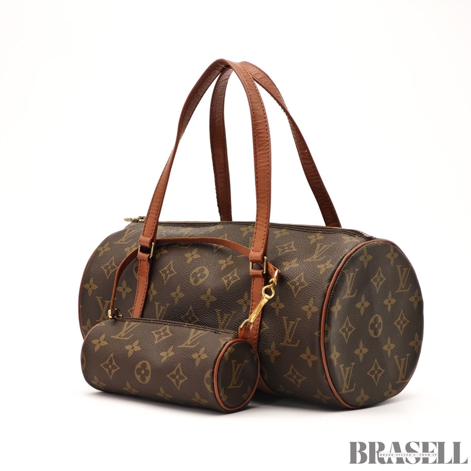 LOUIS VUITTON Monogram Papillon 30 M51385 HandBag Mini Boston Bag Brown France