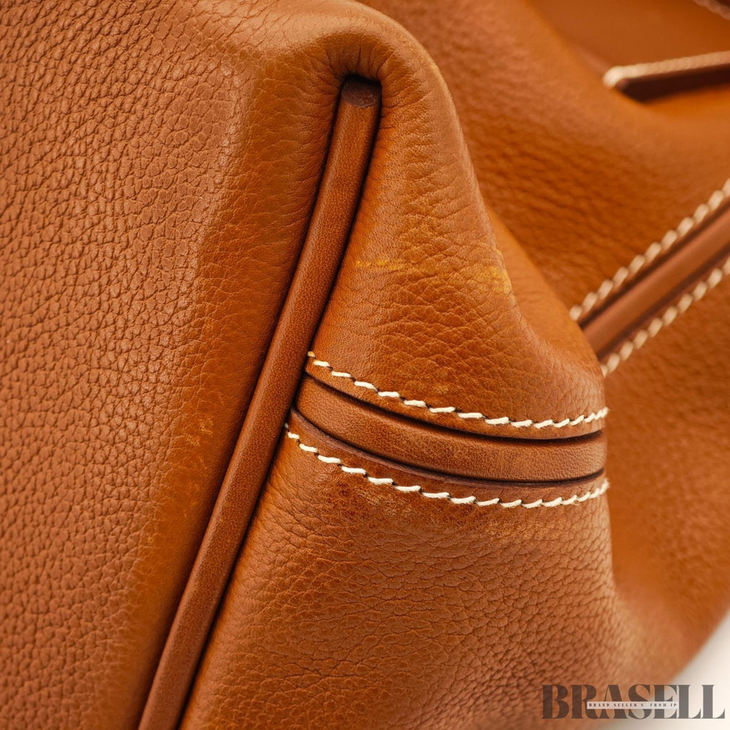 Hermes Sac 24/35 Handbag Top Handle Bag Brown Taurillon Maurice Swift Leather