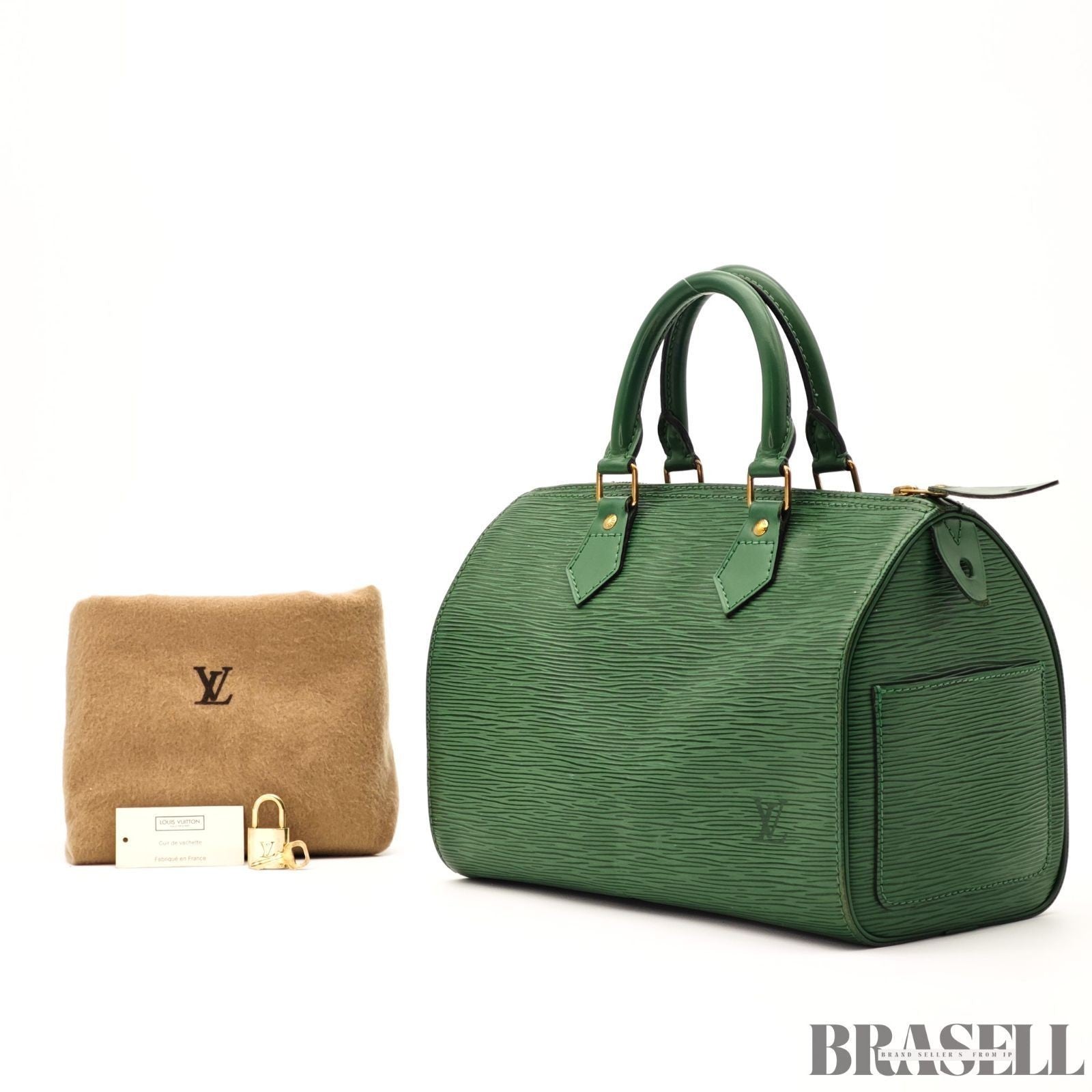 Louis Vuitton Epi Speedy 25 M43014 Mini Boston Bag Epi Leather Green Authentic