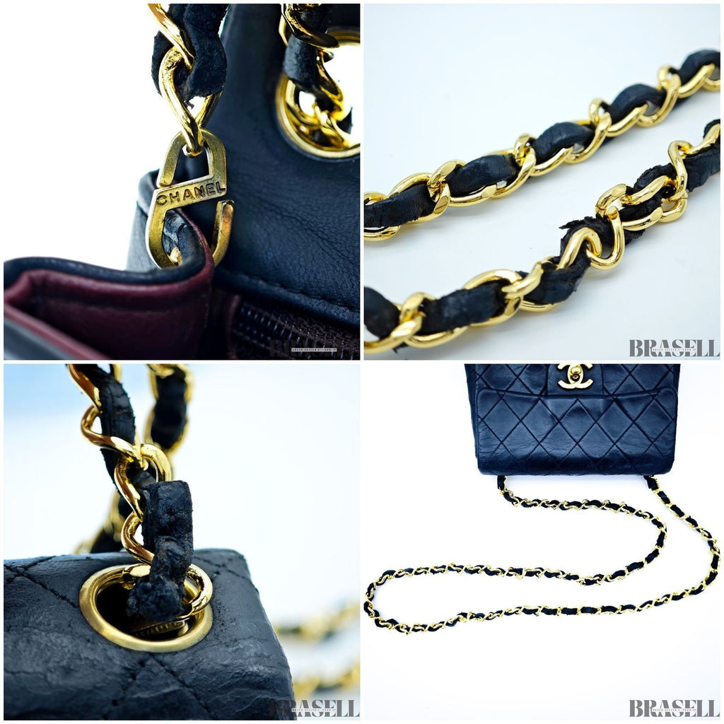 Chanel Mini Matelassé Lambskin Chain Shoulder Bag A01115 Flap Black Woman