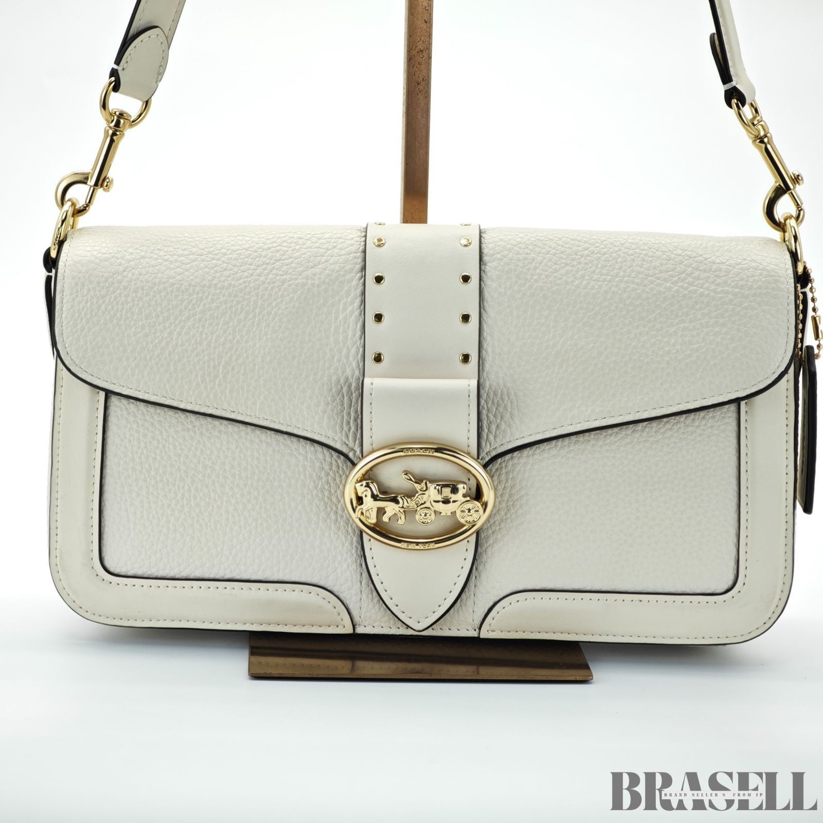 COACH Sulky F05497 Handbag Flap Compact Chalk Ivory Women’s