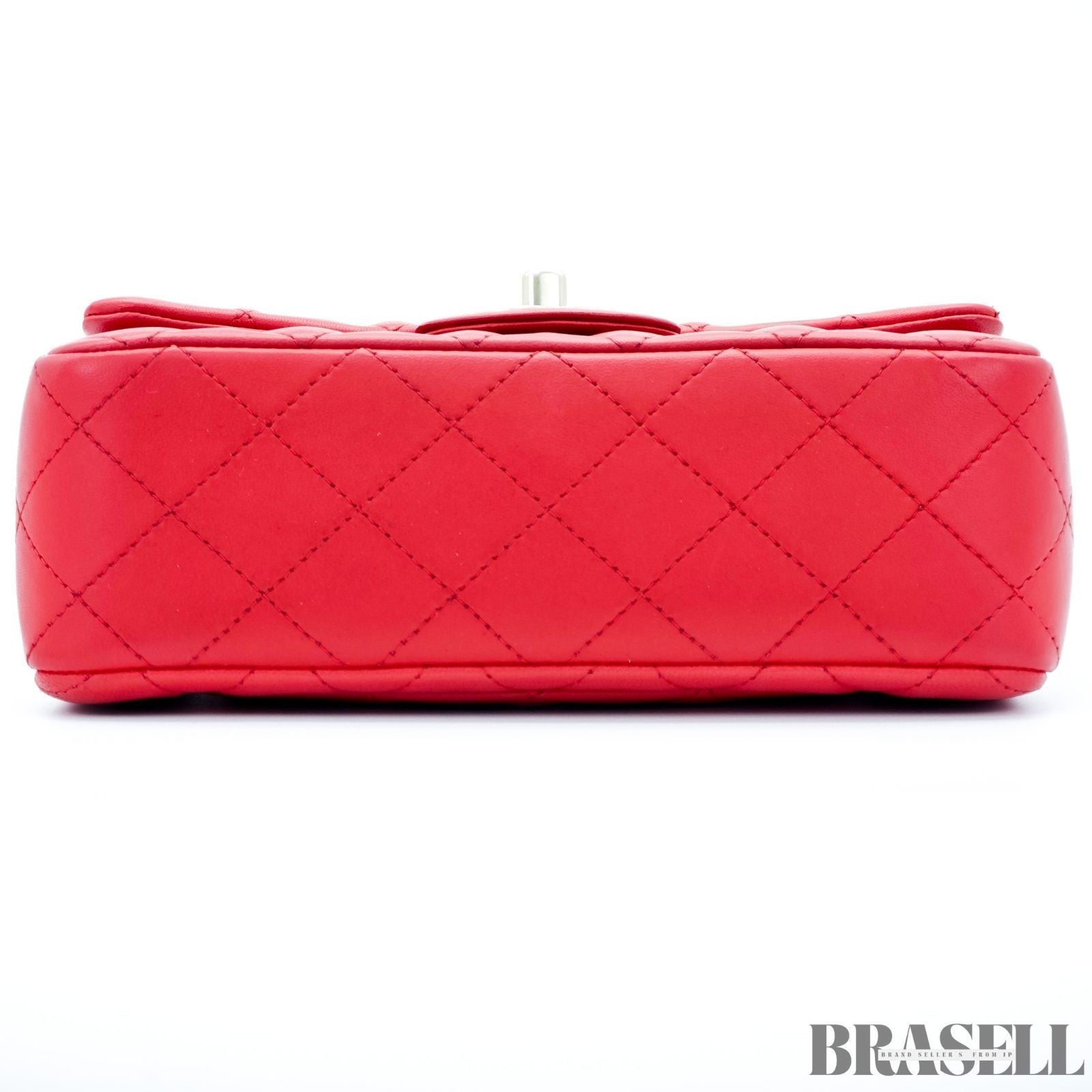 Chanel Mini Matelassé 20 Lambskin Single Flap Shoulder Bag Red Women