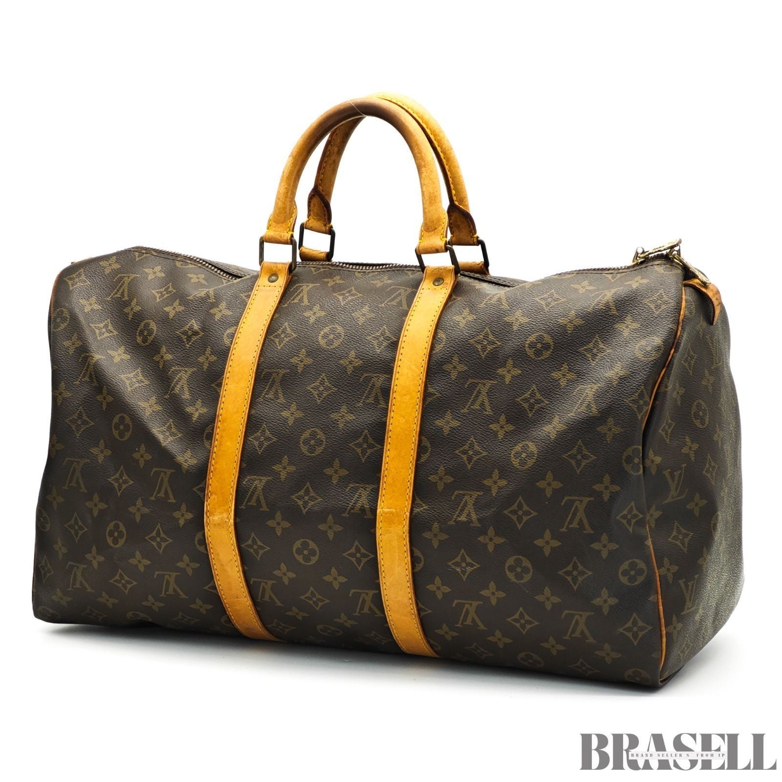 Louis Vuitton Keepall 50 M41426 Handbag Boston Bag Large Capacity Travel Brown