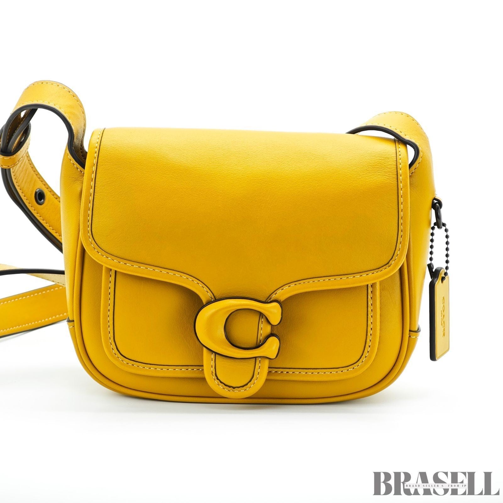 COACH Tabby Messenger Bag Shoulder Bag Flap Compact Yellow Women's